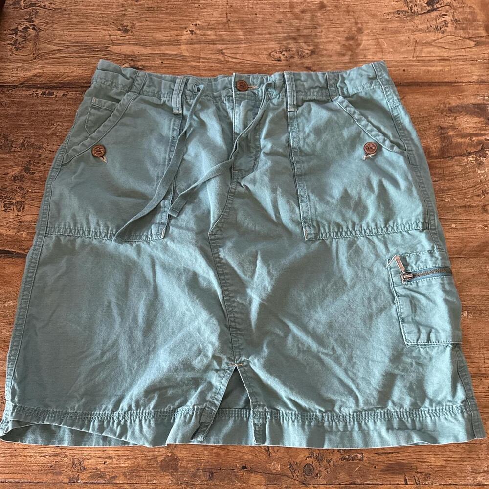 Green eddie bauer vintage cargo skirt 10